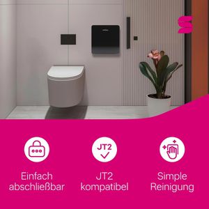 Produktbild für Toilettenpapierspender Satino Hyginity Jumbo L, 333407, JT2