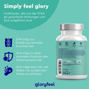 Produktbild für Zink gloryfeel 400 Tabletten