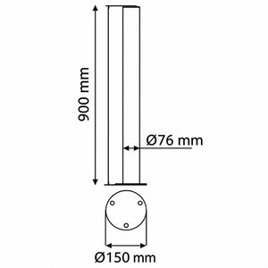 Produktbild für Absperrpfosten Schake 4072P, silber, aus Edelstahl