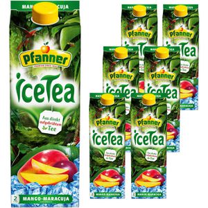 Produktbild für Eistee Pfanner Mango-Maracuja, im Tetrapack
