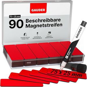 Magnetschilder Gauder ME-75x25, rot