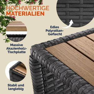Produktbild für Beistelltisch CASARIA 109947, braun / grau, aus Holz / Metall