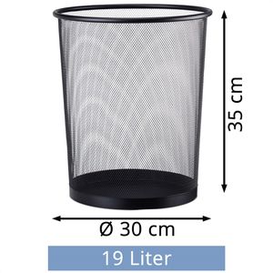Produktbild für Papierkorb Relaxdays 10022507, schwarz
