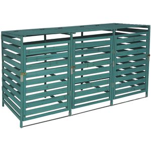 Produktbild für Mülltonnenbox Mendler HWC-H62, Holz