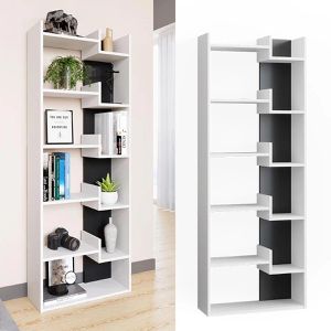 Produktbild für Bücherregal Vicco Fico, weiß / anthrazit