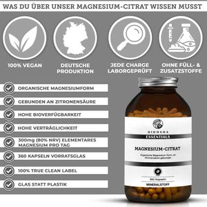 Produktbild für Magnesium Qidosha Citrat, 300 Kapseln