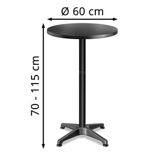 Produktbild für Stehtisch CASARIA schwarz Ø 60 cm
