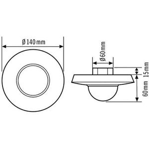 Produktbild für Bewegungsmelder Esylux MD 360/24 Standard PIR