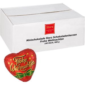 Minischokolade Storz Schokoladenherzen Frohe Weihnachten