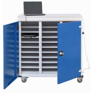 Produktbild für Laptopwagen Rotstahl 463383, grau / blau