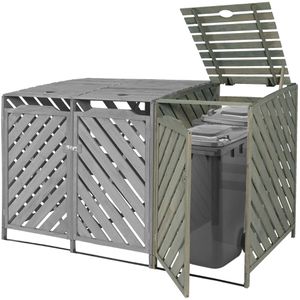 Produktbild für Mülltonnenbox Mendler HWC-J44 XL, Holz