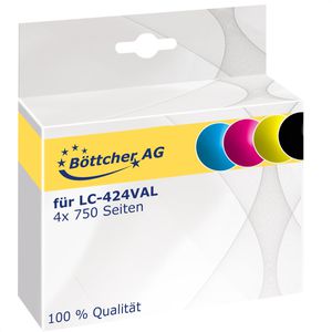 Produktbild für Tinte Böttcher-AG für Brother LC-424VAL Value Pack