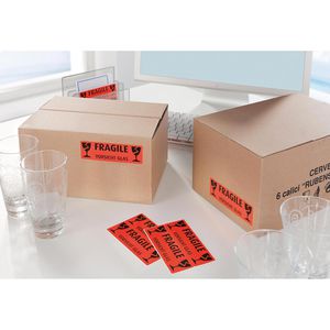 Produktbild für Hinweisetiketten Zweckform 3050, Vorsicht Glas