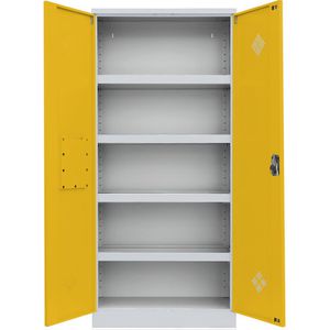 Umweltschrank Lüllmann 566256, grau / rapsgelb