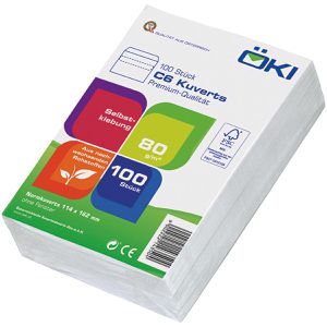 Produktbild für Briefumschläge ÖKI Cello 43507, weiß, C6
