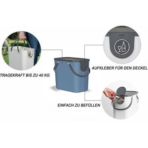 Produktbild für Mülleimer Rotho Albula 1024906161, Horizon Blue