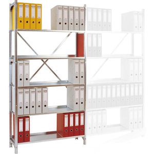 Aktenregal Manuflex Registra Budget, RA 2051, aus Metall