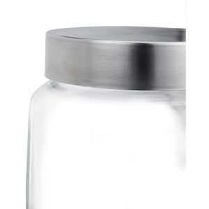 Produktbild für Vorratsglas Relaxdays 10028002 mit Edelstahldeckel