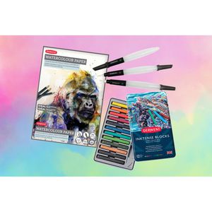 Produktbild für Aquarellpapier Derwent 2301970, Block, A4