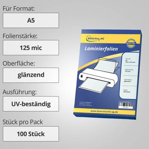 Produktbild für Laminierfolien Böttcher-AG Premium, DIN A5
