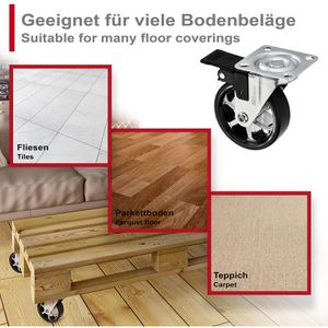 Produktbild für Möbelrolle SO-TECH RAPID 129888, mit Anschraubplatte