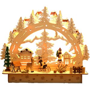 Produktbild für Schwibbogen BRUBAKER 3D Winterlandschaft mit Dorf
