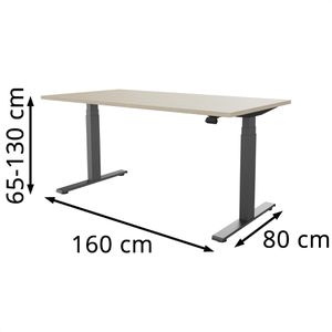 Produktbild für Schreibtisch fm-Büromöbel fouraction ahorn / anthrazit