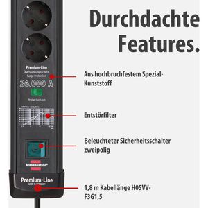Produktbild für Steckdosenleiste Brennenstuhl Premium-Line, 1,8m