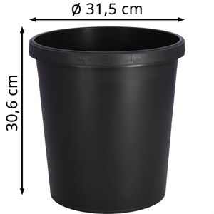 Produktbild für Papierkorb Helit H6405895 the green german schwarz
