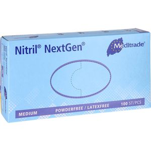 Produktbild für Einmalhandschuhe Meditrade Nitril NextGen, blau, 100 Stück