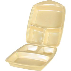 Menüboxen Papstar 12045, beige, aus Polystyrol XPS