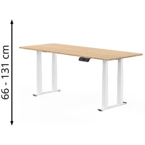 Produktbild für Schreibtisch FlexiSpot E7W Plus, ahorn / weiß