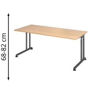 Produktbild für Schreibtisch Hammerbacher Z-Serie, eiche / graphit