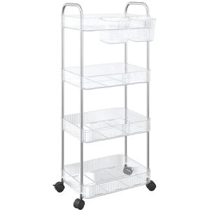 Küchenwagen vidaXL 4012380, transparent / silber