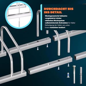 Produktbild für Fahrradständer Monzana 108215, Boden-/Wandmontage/ freistehend