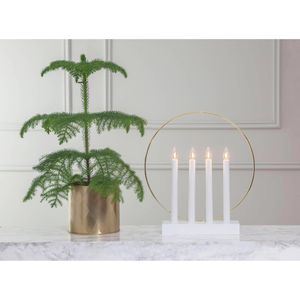 Produktbild für Lichterbogen Eglo 410979, Glossy, weiß / messing