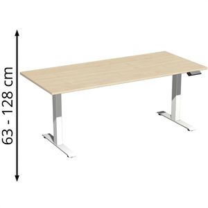 Schreibtisch Geramöbel Elevate Plus, ahorn / weiß