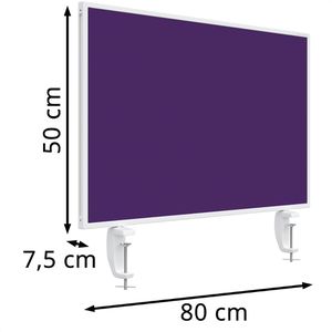 Produktbild für Tischtrennwand Magnetoplan VarioPin, 1108011, violett