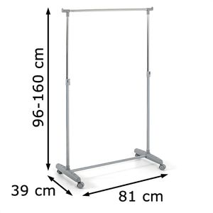 Produktbild für Garderobenständer Haku-Möbel Fulda, grau