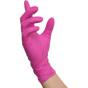 Produktbild für Einmalhandschuhe NITRAS-MEDICAL Candy Wave, rosa, 100 Stück
