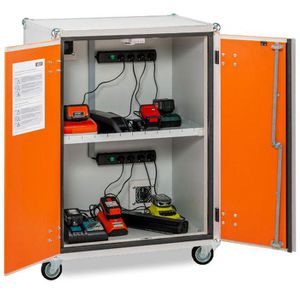Produktbild für Akku-Ladeschrank CEMO Premium 8/10, mit 8 Steckdosen