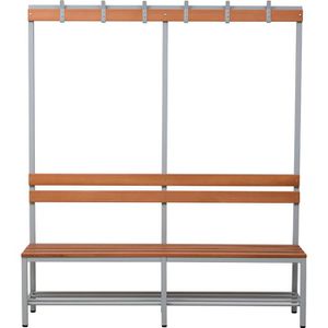 Produktbild für Umkleidebank G-Office SBU/BG, Sitzfläche Holz, 200 cm