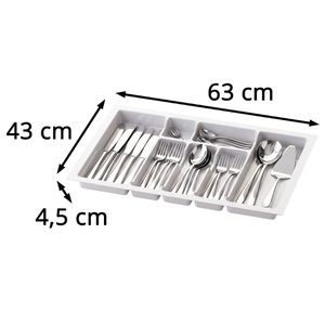Produktbild für Besteckkasten Sossai Divio, weiß, aus Kunststoff