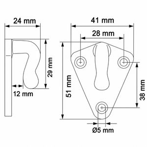 Produktbild für Planenhaken ProPlus 342151S, Hakenplatte
