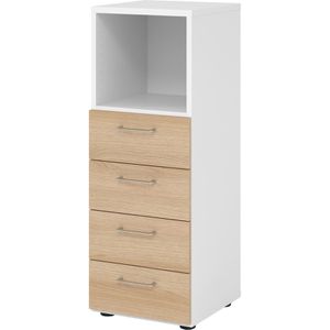 Produktbild für Kombischrank Hammerbacher Serie 9 Advanced, eiche / weiß