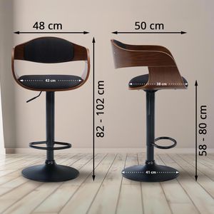 Produktbild für Barhocker CLP Kingston, 321627, drehbar mit Lehne