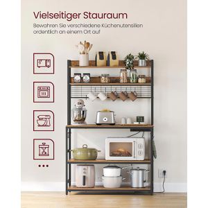 Produktbild für Küchenregal Vasagle KKS038B01EU, vintage braun