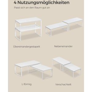 Produktbild für Küchenregal Songmics KCS025W01, weiß, 2er Set