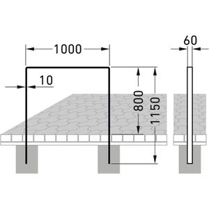 Produktbild für Fahrradständer WSM 9610 VZ, Bodenmontage