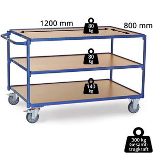 Produktbild für Tischwagen Fetra 2956, aus Metall &amp; Holz